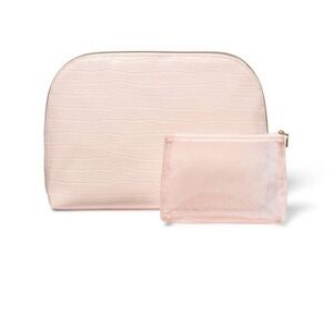 Sonia Kashuk Large Travel Makeup and Toiletry Bag - Blush Faux Croc